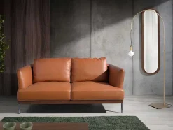 Angel Cerda Tweezitsbank-2-Zitsbank Bekleed In Bruin Leder 6170