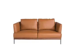 Angel Cerda Tweezitsbank-2-Zitsbank Bekleed In Bruin Leder 6170