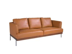 Angel Cerda 2En 3-Zitsbank-3-Zitsbank Bekleed In Bruin Leer 6171