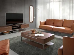 Angel Cerda 2En 3-Zitsbank-3-Zitsbank Bekleed In Bruin Leer 6171