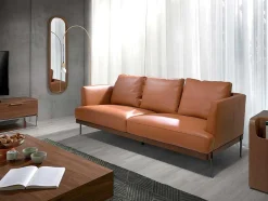 Angel Cerda 2En 3-Zitsbank-3-Zitsbank Bekleed In Bruin Leer 6171