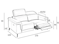 Angel Cerda Zitbank-2-Zitsbank Bekleed In Wit Leder 6118
