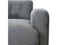 ModernLuxe Driezitsbank-3-Zitsbank In Chenille-Stof Met 2 Kussens - Slaaphoogte 211 Cm - Grijs