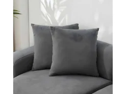 ModernLuxe Driezitsbank-3-Zitsbank In Chenille-Stof Met 2 Kussens - Slaaphoogte 211 Cm - Grijs