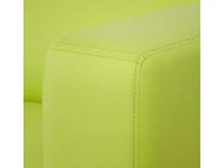 Vente-unique Kunstleren Zitbank-2-Zitsbank Lille, Kunstleer, Lichtgroen
