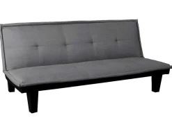 Vente-unique Klik-Klak En Bz Slaapbank-3-Zitsbank Mcw-C87, Textiel, Donkergrijs