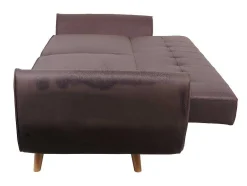 Vente-unique Klik-Klak En Bz Slaapbank-3-Zitsbank Mcw-J19, Stof/Textiel Bruin