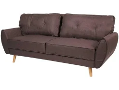 Vente-unique Klik-Klak En Bz Slaapbank-3-Zitsbank Mcw-J19, Stof/Textiel Bruin