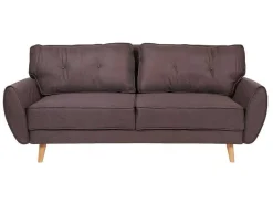 Vente-unique Klik-Klak En Bz Slaapbank-3-Zitsbank Mcw-J19, Stof/Textiel Bruin