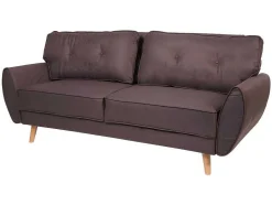 Vente-unique Klik-Klak En Bz Slaapbank-3-Zitsbank Mcw-J19, Stof/Textiel Bruin