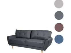 Vente-unique Klik-Klak En Bz Slaapbank-3-Zitsbank Mcw-J19, Stof/Textiel Antraciet