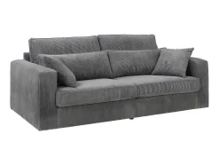 Vente-unique Speciale Modellen Zitbanken & Fauteuils-3-Zitsbank Mondovi Van Ribfluweel - Grijs