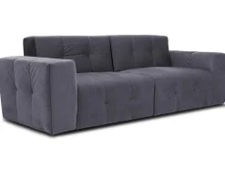 Vente-unique Designer Zitbank-3-Zitsbank Van Grijs Fluweel Inirida