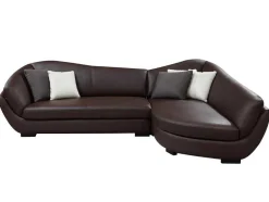 PASCAL MORABITO Designer Zitbank-5-Zitshoekbank In Buffelleer Caipi - Bruin - Hoek Rechts - Van