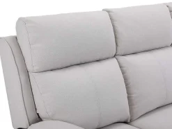 Vente-unique Relaxbanken Met Manuele Relaxfunctie-3-Zits-Relaxbank Van Beige Stof Lana