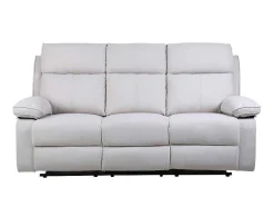Vente-unique Relaxbanken Met Manuele Relaxfunctie-3-Zits-Relaxbank Van Beige Stof Lana
