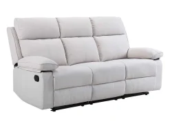 Vente-unique Relaxbanken Met Manuele Relaxfunctie-3-Zits-Relaxbank Van Beige Stof Lana