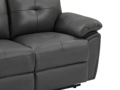 Vente-unique Relaxbanken Met Manuele Relaxfunctie-2-Zits-Relaxbank Van Grijs Leer Vineta
