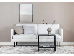 Vente-unique Stoffen Zitbank-Zoom Bank 2 Persoons Lichtbeige.