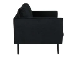 Vente-unique Aanbiedingen: Zitbank & Fauteuil-Zoom Fauteuil Velours Zwart.