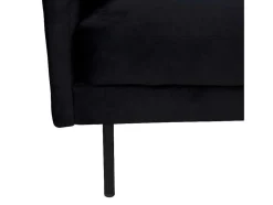 Vente-unique Aanbiedingen: Zitbank & Fauteuil-Zoom Fauteuil Velours Zwart.