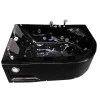 ELITESHOPPING Massagebad-Zwart Bubbelbad 170 X 115 Cm 15 Jets Voor 2 Personen Black Tulip