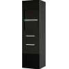 Vente-unique Badkamerkast-Zwarte Badkamerkolom Met Leds - L30 X B30 X H109 Cm - Laurine