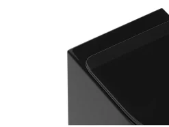Vente-unique Hangend Toilet-Zwarte Glanzende Hang-Wc Van Keramiek Zonder Rand - Javoine