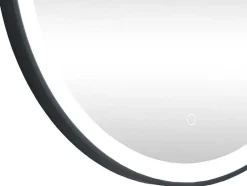 OZAIA Accessoires & Spiegels-Zwarte Ronde Lichtgevende Badkamerspiegel Met Leds - D. 80 Cm - Numea