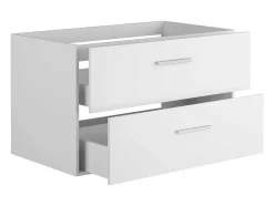 Vente-unique Wastafelmeubel-Zwevend Wastafelmeubel - Wit - 80 Cm - Kayla